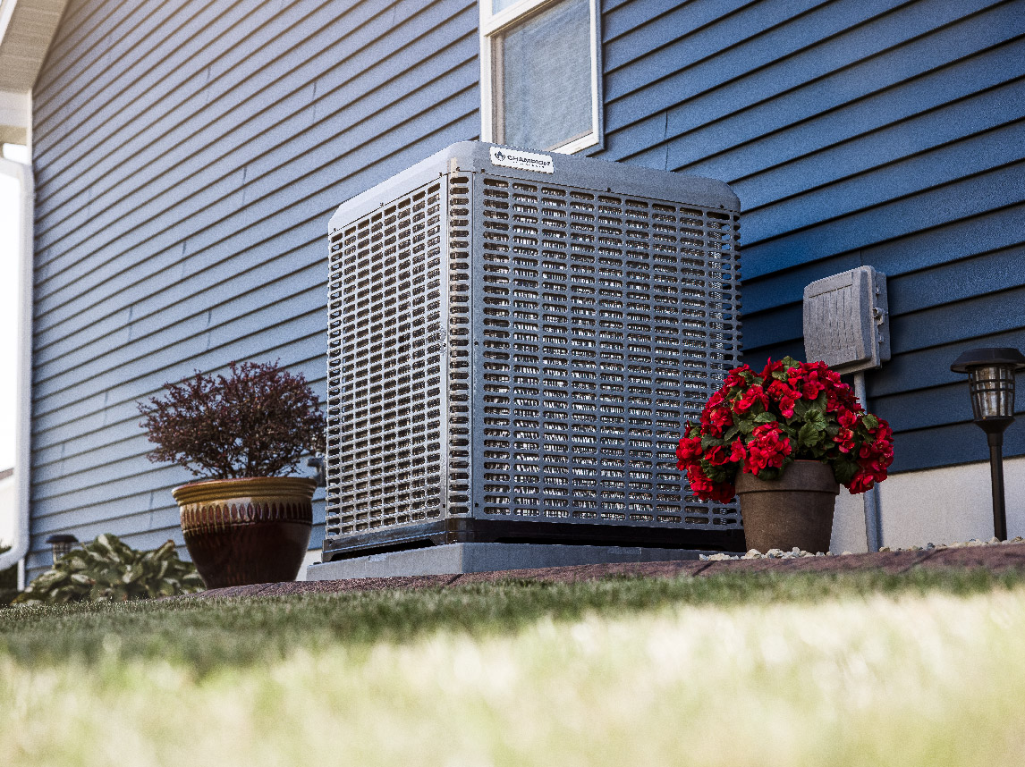 Outdoor residential HVAC unit